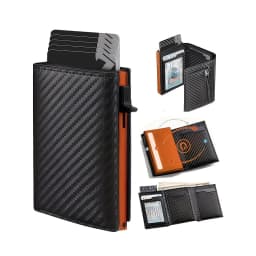 Automatic Pop Up Wallet RFID Blocking Multicolor, Slim Aluminum Metal Ejector Minimalist Credit Card Holder Case for Men