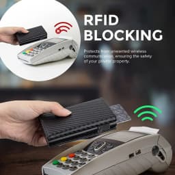 Automatic Pop Up Wallet RFID Blocking Multicolor, Slim Aluminum Metal Ejector Minimalist Credit Card Holder Case for Men