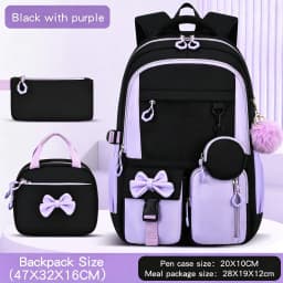 Children School Bags Set Girls Large Schoolbag Kawaii Primary School Backpack Kids Book Bag Waterproof Laptop Travel Rucksack