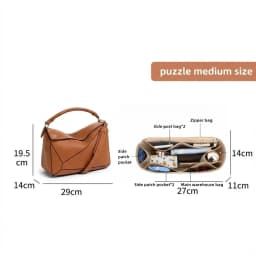 Women Felt Insert Bag Purse Organizer Fits For LOE-WE PUZZLE Makeup Purse Cosmetic Bags Women Luxury Designer Bag Organizer