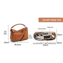 Women Felt Insert Bag Purse Organizer Fits For LOE-WE PUZZLE Makeup Purse Cosmetic Bags Women Luxury Designer Bag Organizer