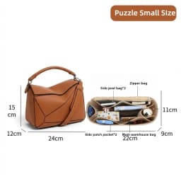 Women Felt Insert Bag Purse Organizer Fits For LOE-WE PUZZLE Makeup Purse Cosmetic Bags Women Luxury Designer Bag Organizer