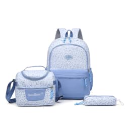Backpack, Leopard Print, 3 in 1 Set, Lightweight Large Capacity, Junior High School Bag, Pencil Case, Lunch Bag