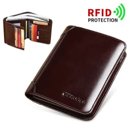 Oil Wax Head Layer Cowhide Men's Wallet with 30% Discount, Multiple Card Slots, Large Capacity, Holiday Gift Giving