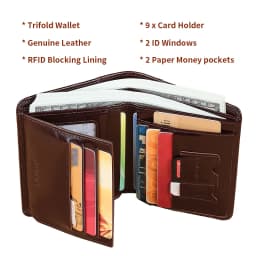 Oil Wax Head Layer Cowhide Men's Wallet with 30% Discount, Multiple Card Slots, Large Capacity, Holiday Gift Giving