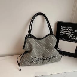Women's Shoulder Bag Y2k Fashion Sweet Polka Dot Handbag Korean Casual Versatile Leopard Print Brown Frosted Tote Bags