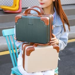 Hot Sales 14 inch Travel Suitcase Hand Mini Cosmetic Box Organizer Luggage Boarding Case For Women Travel Tote