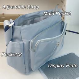 Japanese Transparent Crossbody Bag Harajuku-Style Girlish Satchel Charming DIY Badge Display Panel Fashionable Shoulder Bag