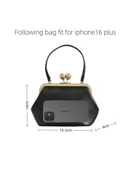 Women Small Kisslock Top Handle Bag Frame Clasp Clutch Party Bag 2026 Spring New Microfibe Leather
