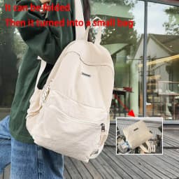 2025 New Foldable Backpack for Women, Large Capacity Backpack, Simple Korean Version Computer Backpack