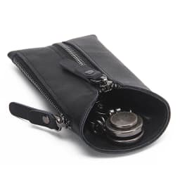 CONTACT'S Vintage Genuine Leather Key Wallet Women Keychain Covers Zipper Key Case Bag Men Key Holder Housekeeper Keys Organizer