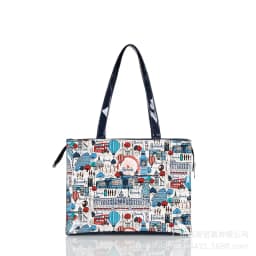 Cartoon Print PVC Waterproof Tote Bag for Women, Casual Portable Shoulder Handbag, Outdoor Shopping Commuting Daily Use Bag 