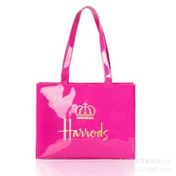 Cartoon Print PVC Waterproof Tote Bag for Women, Casual Portable Shoulder Handbag, Outdoor Shopping Commuting Daily Use Bag 