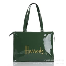 Cartoon Print PVC Waterproof Tote Bag for Women, Casual Portable Shoulder Handbag, Outdoor Shopping Commuting Daily Use Bag 