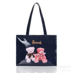 Cartoon Print PVC Waterproof Tote Bag for Women, Casual Portable Shoulder Handbag, Outdoor Shopping Commuting Daily Use Bag 