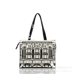 Cartoon Print PVC Waterproof Tote Bag for Women, Casual Portable Shoulder Handbag, Outdoor Shopping Commuting Daily Use Bag 