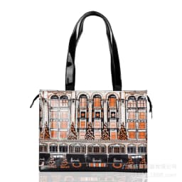 Cartoon Print PVC Waterproof Tote Bag for Women, Casual Portable Shoulder Handbag, Outdoor Shopping Commuting Daily Use Bag 