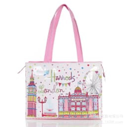 Cartoon Print PVC Waterproof Tote Bag for Women, Casual Portable Shoulder Handbag, Outdoor Shopping Commuting Daily Use Bag 