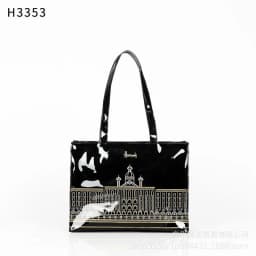 Cartoon Print PVC Waterproof Tote Bag for Women, Casual Portable Shoulder Handbag, Outdoor Shopping Commuting Daily Use Bag 