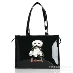 Cartoon Print PVC Waterproof Tote Bag for Women, Casual Portable Shoulder Handbag, Outdoor Shopping Commuting Daily Use Bag 