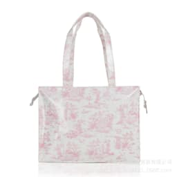 Cartoon Print PVC Waterproof Tote Bag for Women, Casual Portable Shoulder Handbag, Outdoor Shopping Commuting Daily Use Bag 