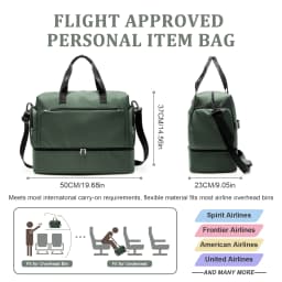 Men's Travel Bag with Shoe Compartment and Wet Compartment Large Capacity Lightweight Waterproof Carry-on Bag Travel Duffel Bag