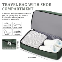 Men's Travel Bag with Shoe Compartment and Wet Compartment Large Capacity Lightweight Waterproof Carry-on Bag Travel Duffel Bag