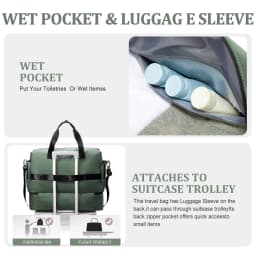 Men's Travel Bag with Shoe Compartment and Wet Compartment Large Capacity Lightweight Waterproof Carry-on Bag Travel Duffel Bag