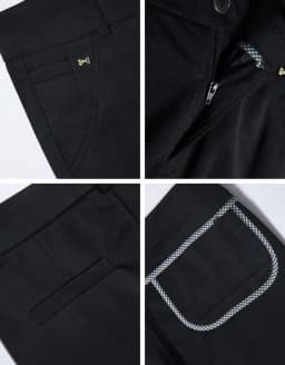 7XL Spring Autumn Casual Button Elastic Mid Waist Black&Navy Blue Straight Trousers Office Lady Quick Drying Suit Pants Female