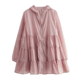 2026 Summer Thin Windbreaker New Sunscreen Clothes Mid-Long Female Breathable Shirt Oversize Jacket With Hooded Female Outerwear