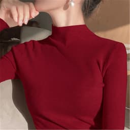 2021 Newest Knitted Women Turtleneck Sweater Pullovers Spring Autumn Basic Women Highneck Sweater Pullover Slim Female Cheap Top