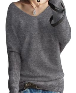 Knitted Wool Sweater Cashmere Sweaters Women's 100% Merino Wool V-Neck Vintage Pullover Winter Autumn Jumper Clothing Top Female