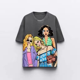 Women's T-shirts Summer 2025 Y2k Streetwear Fashion Girls Short Sleeve Tee O Neck T Shirt for Women Harajuku Tops