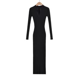 Long sleeve dresses for women 2024 fall fashion korean sexy midi dress knit bodycon dress v neck vintage sweater dresses black