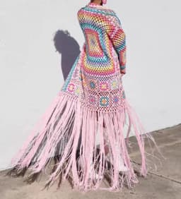 TIYIHAILEY-Women's Cotton Coat, Loose Outerwear, Long Sleeve, Maxi, Hand Made, National Sweaters, Tassels, Fashion, 2025 New