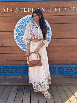Marine Organism Embroidery Batwing Sleeve Summer Spring Maxi Skirt Set Cotton White Tassle Dress Set Outfits Button Suit