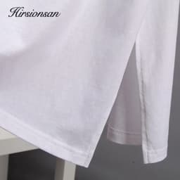 Hirsionsan Basic Cotton Long Sleeves T Shirt Women 2023 New Oversized Solid Split Woman Clothing Casual Bottom Shirts Female Top