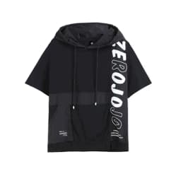 Y2k T Shirts Women Fashion Hooded Sports Style Printed T-shirt Casual Loose Short Sleeve Hoodie 2025 Summer Trend Thin Tshirt