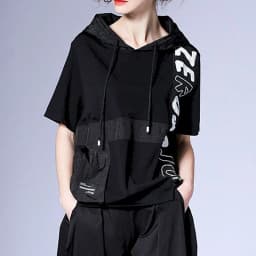 Y2k T Shirts Women Fashion Hooded Sports Style Printed T-shirt Casual Loose Short Sleeve Hoodie 2025 Summer Trend Thin Tshirt