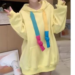Large size 4XL Slimming Top For Women's Autumn And Winter New Color Drawstring Hoodie Ladies Long Sleeved Sweatershirt Pink Spri