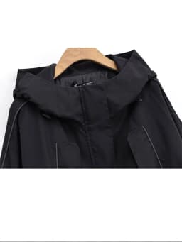 HH 2024 Autumn Women Fashion Hooded Jacket Solid Loose Short Jackets Top Female Vintage Streetwear Woman Coat Trendy