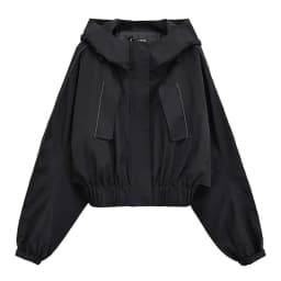 HH 2024 Autumn Women Fashion Hooded Jacket Solid Loose Short Jackets Top Female Vintage Streetwear Woman Coat Trendy