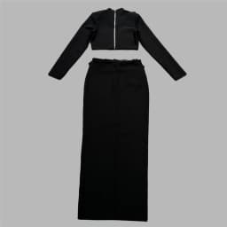 2024 New Arrival Women Two Pieces Sets Sexy Diamonds Long Sleeve Tops Skirts Autumn Clothes Club Party Bandage Sets