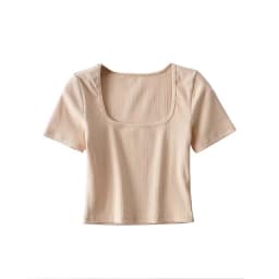 Women Square Neck Rib Crop T-shirt Short Sleeve Crop Top