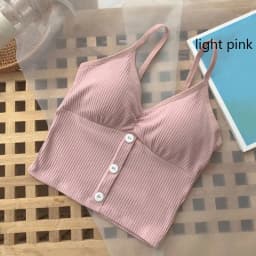Women Knitted Tank Top Strap Vest Female Knitting Crop Top Chest Wrap Pure Cotton Underwear Camisoles