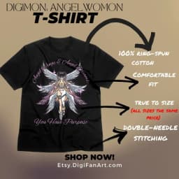 Camiseta Angewomon Embrace, camisa de Pose angelical inspirada en Digimon T-Shirt
