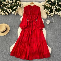 French Vintage Elegant lace PATCHWORK Long Sleeve Bandage Dress A-line Fashion Spring Summer Vestidos Women Dresses