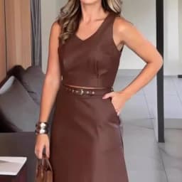 Two Piece Sets Women Dress Sets Skirt Set V Neck Sleeveless Vest Tops Elegant Splice Party Slim High Waist A Line Skirts 2025