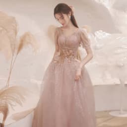 Party Dresses Female 2023 New High-End Light Luxury Embroidery Beaded Wedding Dress Temperament Performance Dress Female Evening