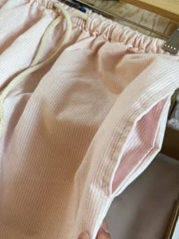 New Pink Striped Linen Drawstring Long Pants Women Summer High Waist Casual Straight Pant Y2k Vintage Streetwear Loose Trousers